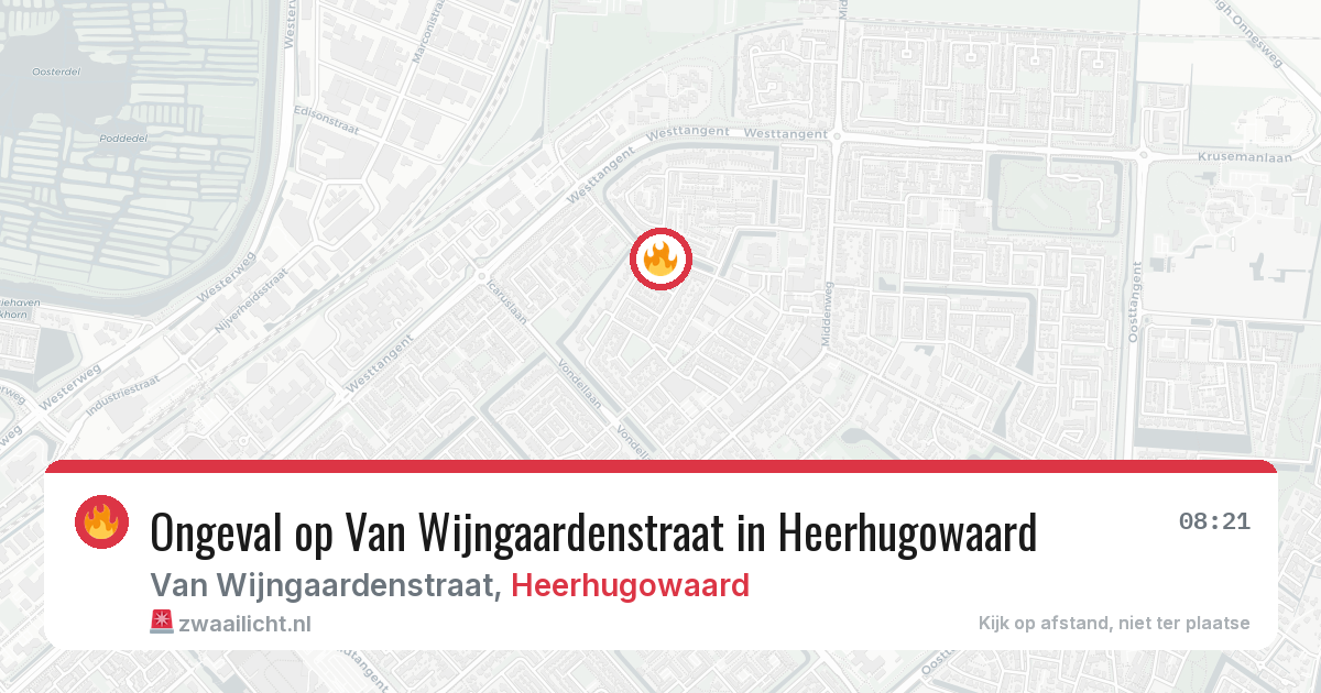 Ongeval op Van Wijngaardenstraat in Heerhugowaard — 31 mei 2026
