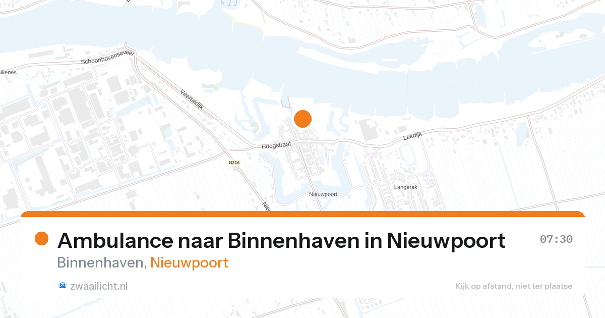 Ambulance naar Binnenhaven in Nieuwpoort — 27 aug 2026