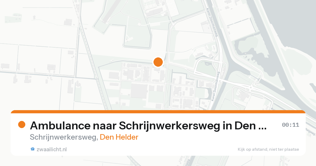 Ambulance naar Schrijnwerkersweg in Den Helder — 16 aug 2026