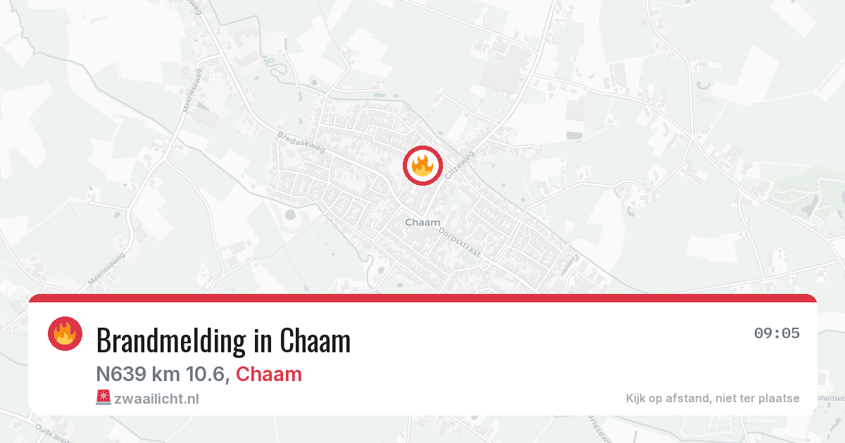 Brandmelding in Chaam — 17 apr 2026