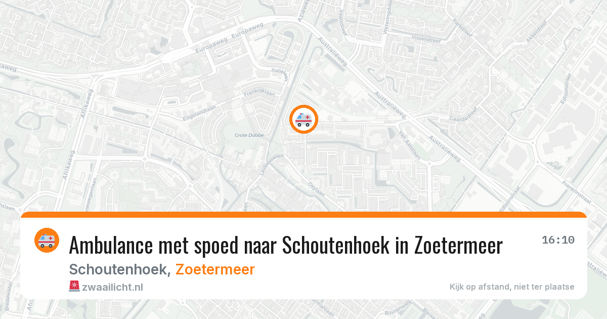 Ambulance met spoed naar Schoutenhoek in Zoetermeer — 4 apr 2026
