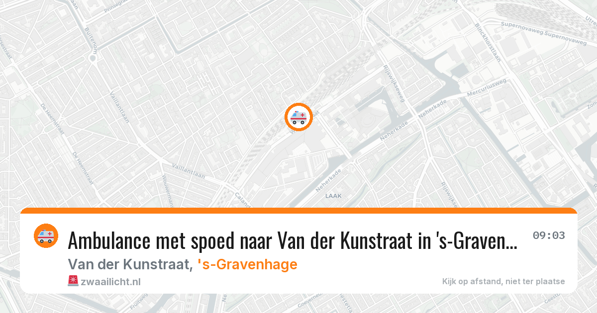 Ambulance met spoed naar Van der Kunstraat in 's-Gravenhage — 5 jul 2026