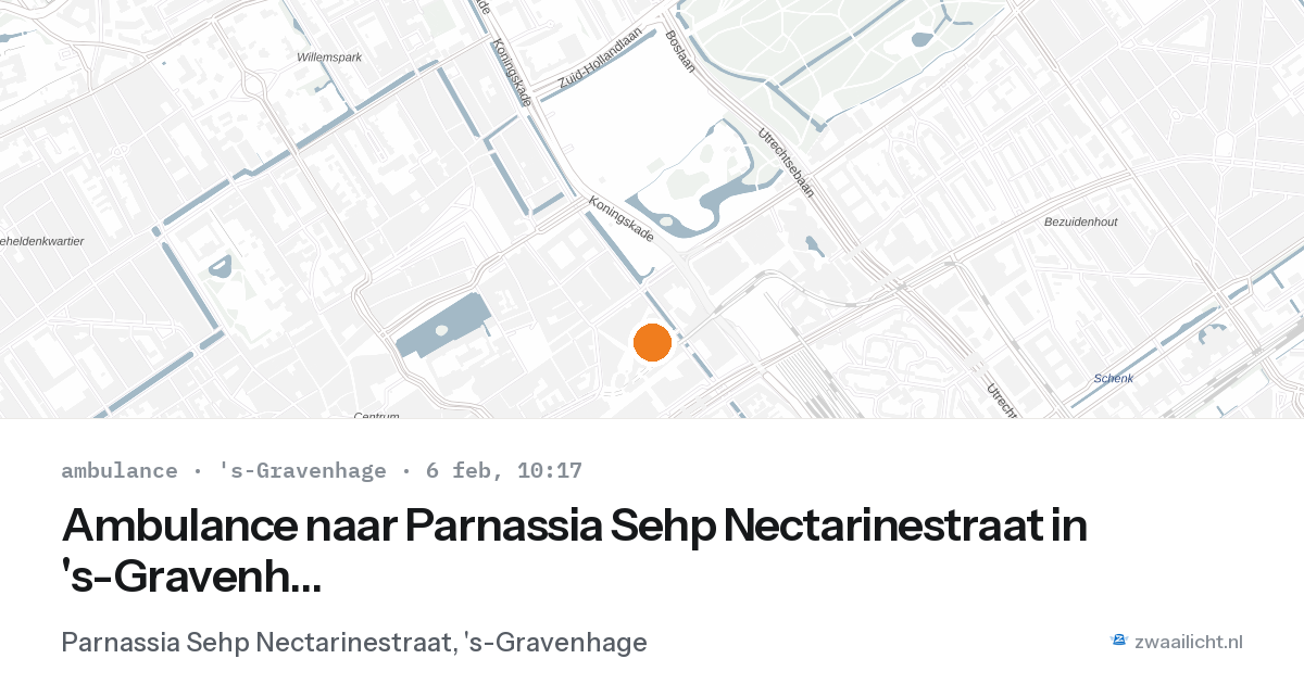 Ambulance naar Parnassia Sehp Nectarinestraat in 's-Gravenhage — 6 feb 2026