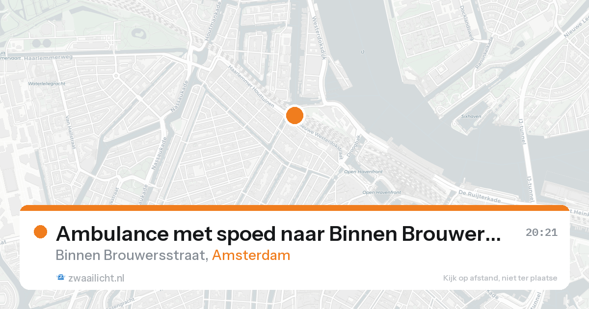 Ambulance met spoed naar Binnen Brouwersstraat in Amsterdam — 23 aug 2026