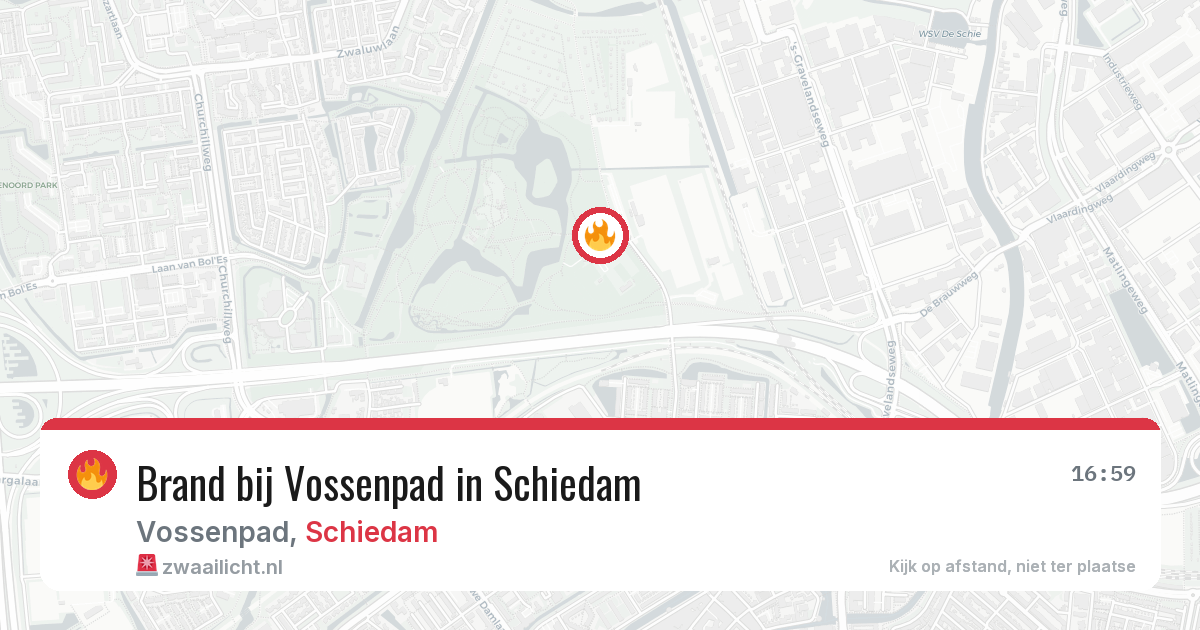 Brand bij Vossenpad in Schiedam — 11 jun 2026