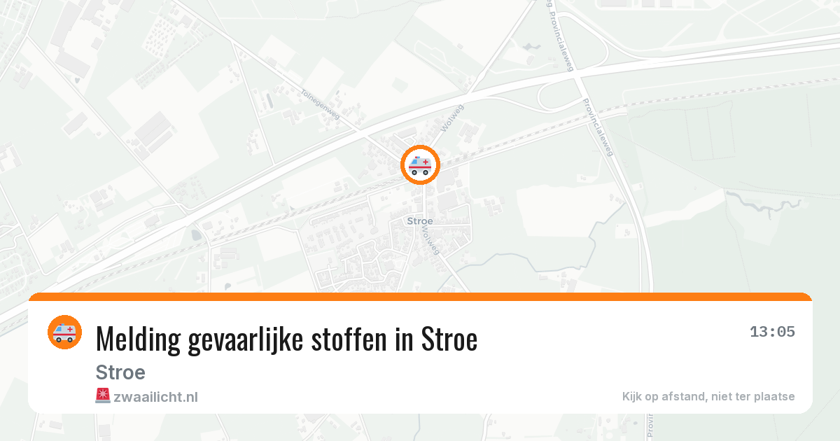 Melding gevaarlijke stoffen in Stroe — 7 aug 2026