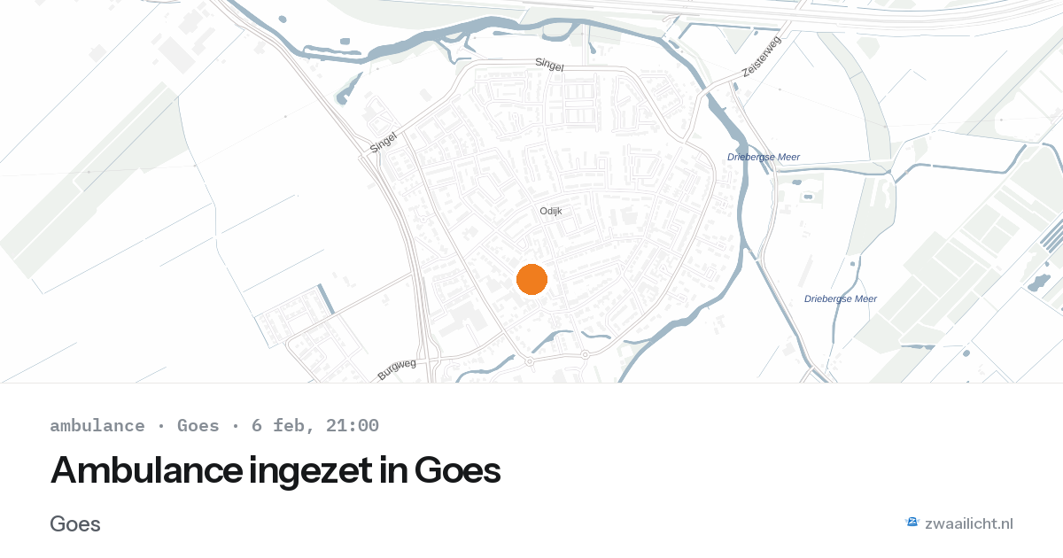 Ambulance ingezet in Goes — 6 feb 2026