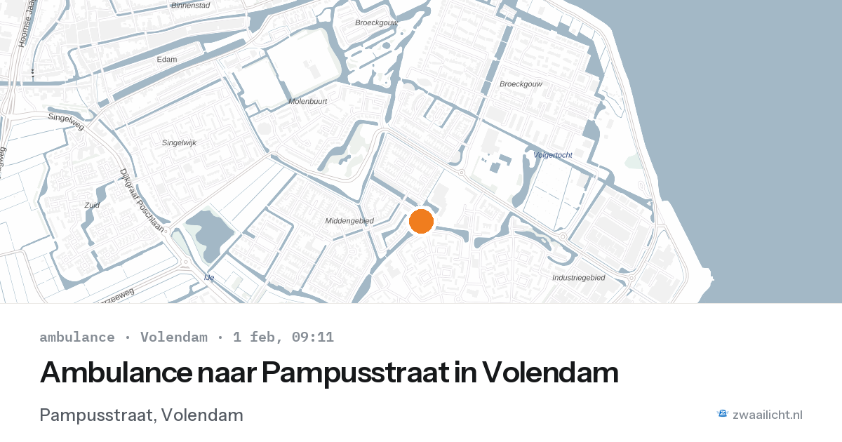 Ambulance naar Pampusstraat in Volendam — 1 feb 2026