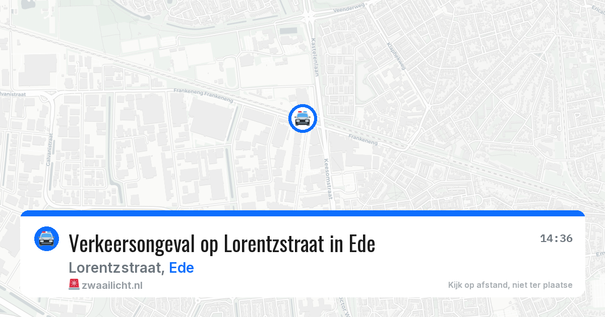 Verkeersongeval op Lorentzstraat in Ede — 8 aug 2026
