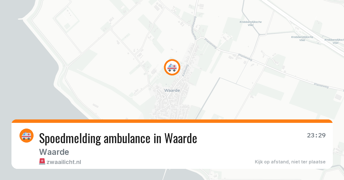 Spoedmelding ambulance in Waarde — 10 jul 2026