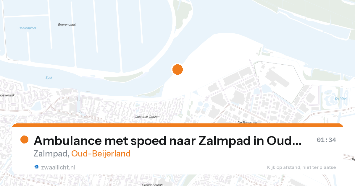Ambulance met spoed naar Zalmpad in Oud-Beijerland — 26 aug 2026
