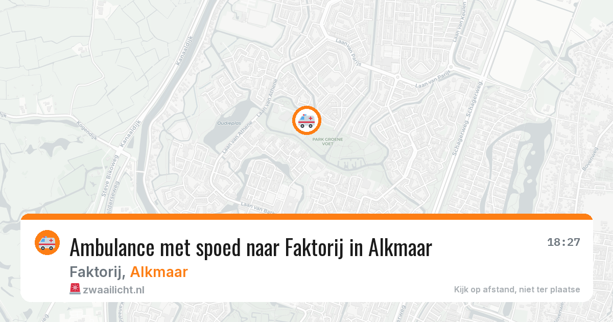 Ambulance met spoed naar Faktorij in Alkmaar — 1 apr 2026