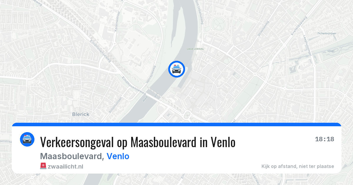 Verkeersongeval op Maasboulevard in Venlo — 17 apr 2026