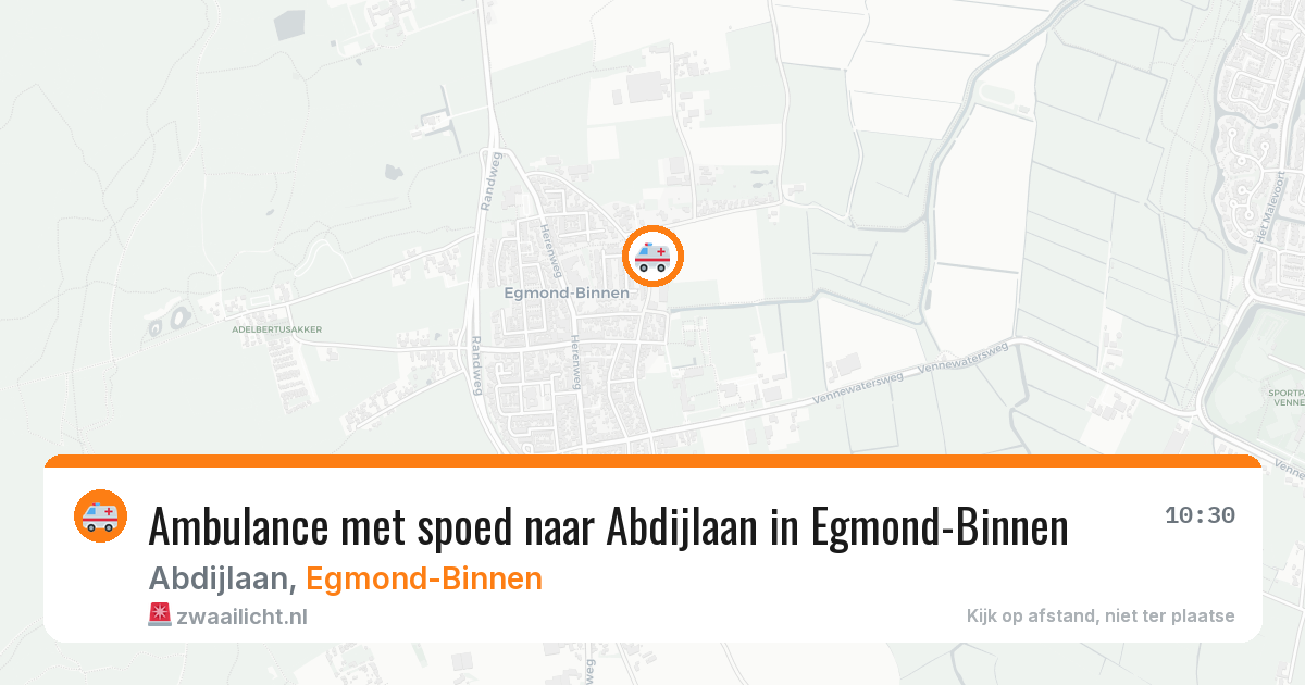 Ambulance met spoed naar Abdijlaan in Egmond-Binnen — 5 jul 2026