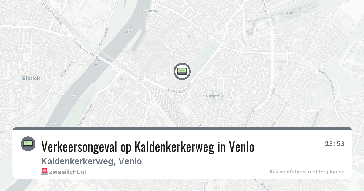 Verkeersongeval op Kaldenkerkerweg in Venlo — 18 jun 2026