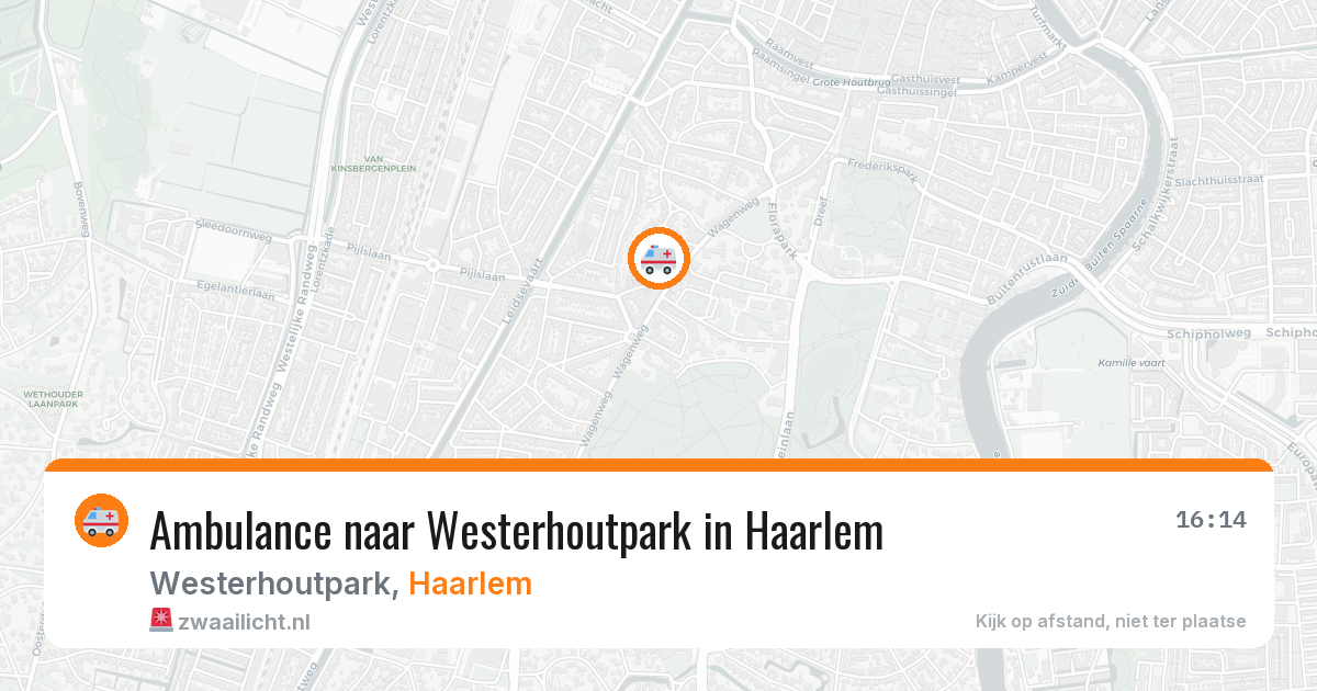 Ambulance naar Westerhoutpark in Haarlem — 22 mrt 2026