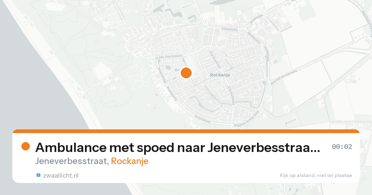 Ambulance met spoed naar Jeneverbesstraat in Rockanje — 14 aug 2026