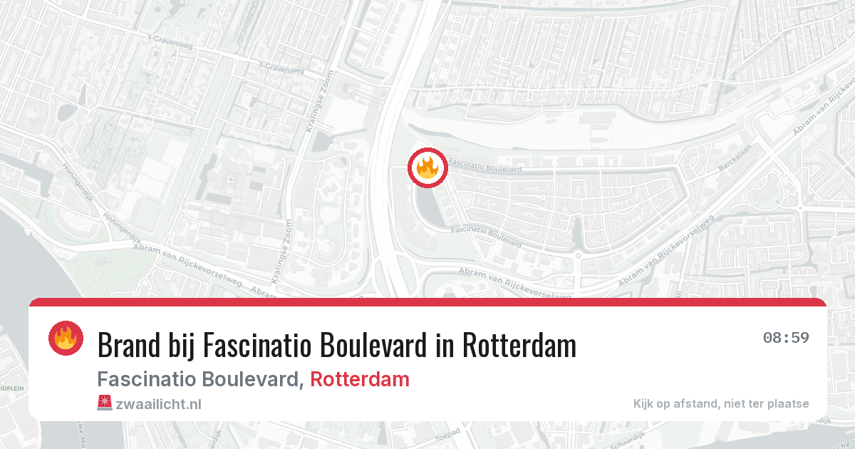 Brand bij Fascinatio Boulevard in Rotterdam — 18 jun 2026