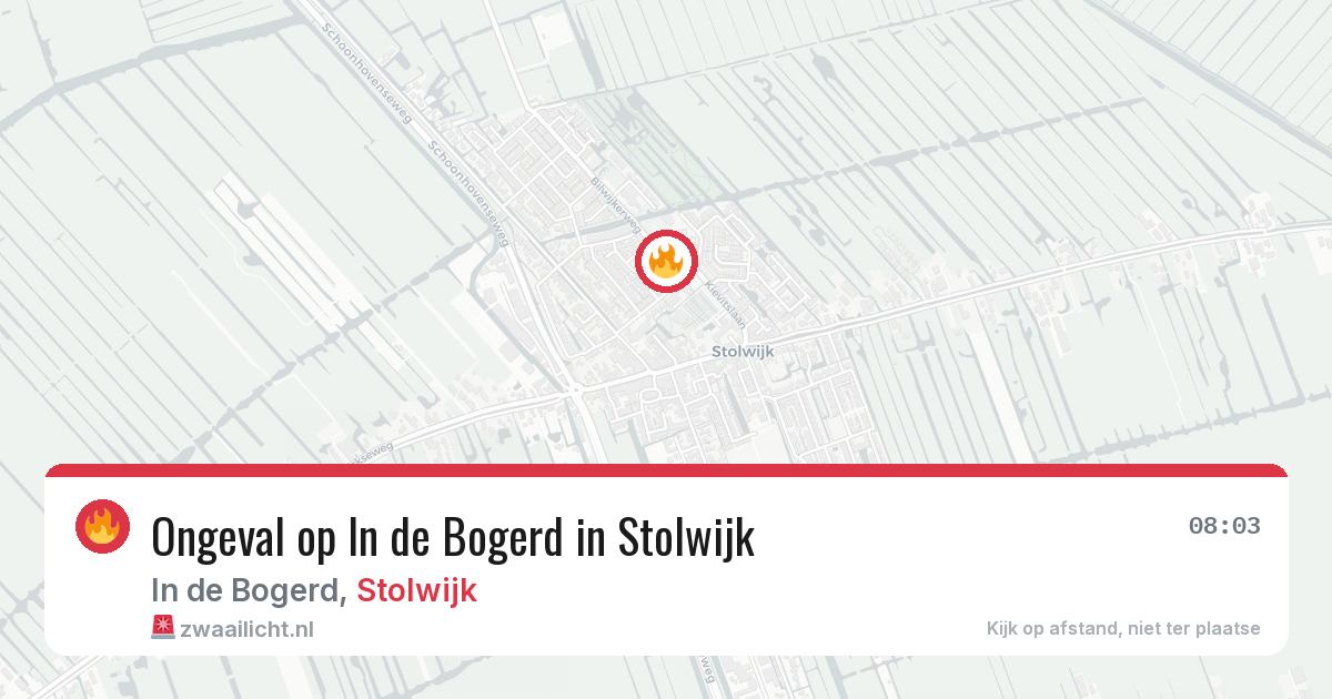 Ongeval op In de Bogerd in Stolwijk — 19 mrt 2026