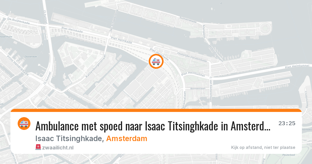Ambulance met spoed naar Isaac Titsinghkade in Amsterdam — 24 mei 2026