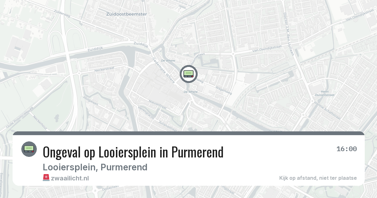 Ongeval op Looiersplein in Purmerend — 7 feb 2026