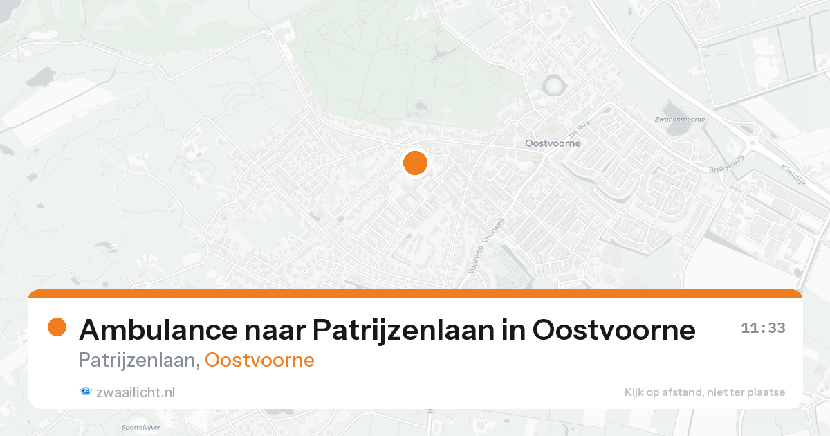 Ambulance naar Patrijzenlaan in Oostvoorne — 31 mei 2026