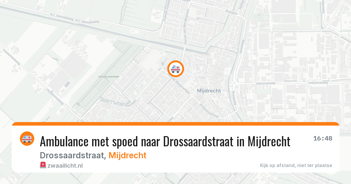 Ambulance met spoed naar Drossaardstraat in Mijdrecht — 22 feb 2026