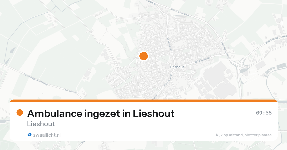 Ambulance ingezet in Lieshout — 13 aug 2026