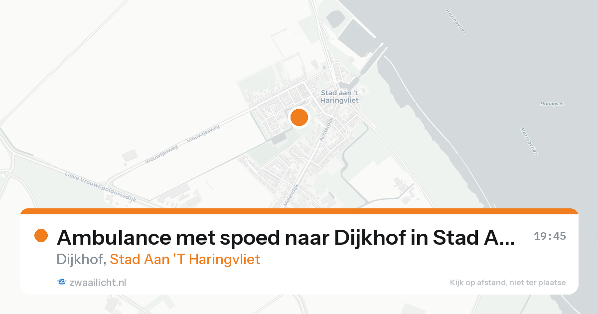 Ambulance met spoed naar Dijkhof in Stad Aan 'T Haringvliet — 11 mei 2026