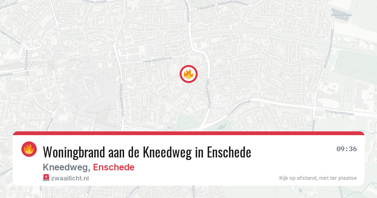Woningbrand aan de Kneedweg in Enschede — 15 jun 2026