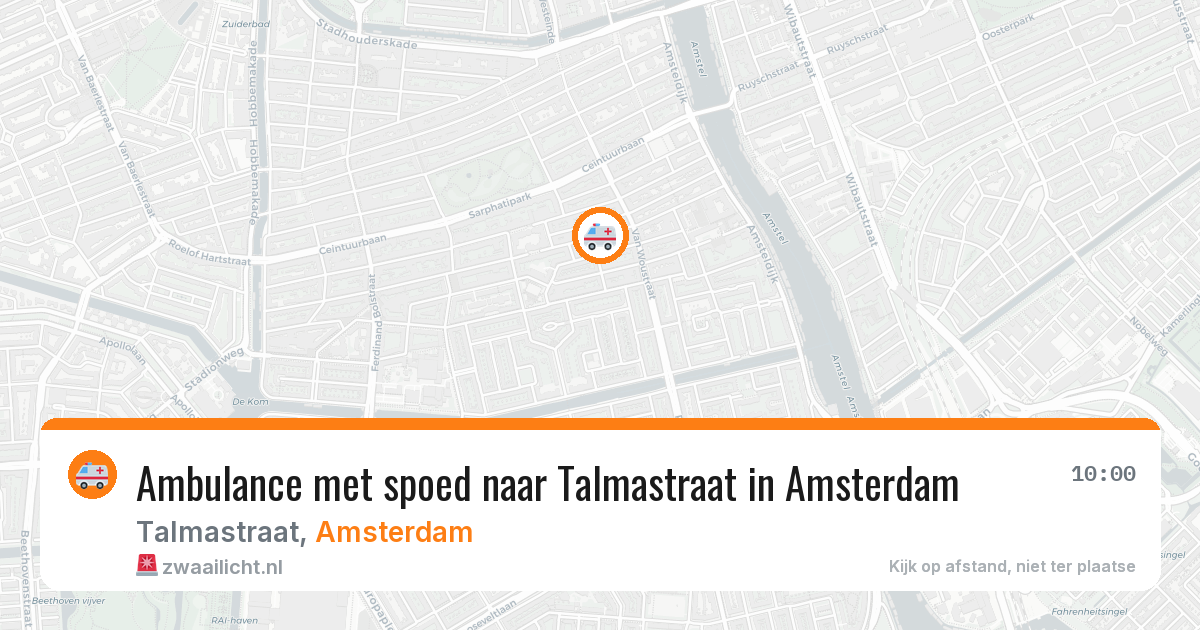 Ambulance met spoed naar Talmastraat in Amsterdam — 6 jun 2026