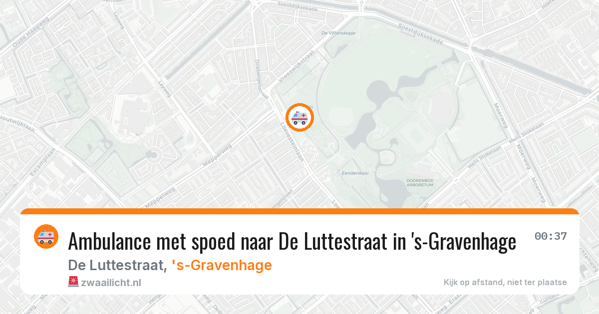Ambulance met spoed naar De Luttestraat in 's-Gravenhage — 20 apr 2026