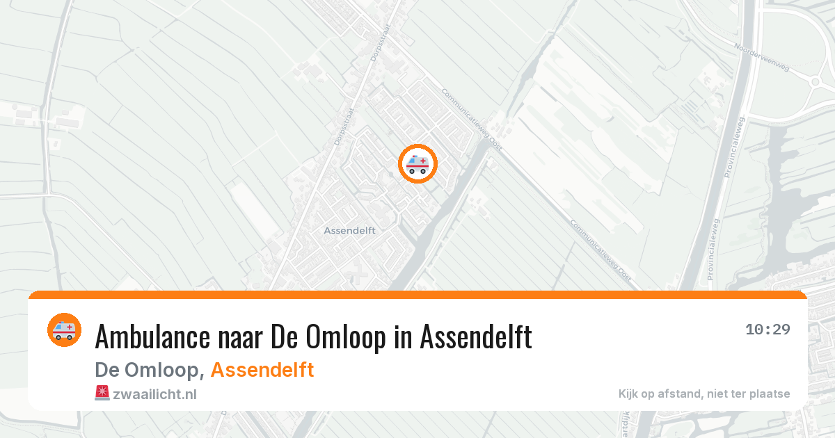 Ambulance naar De Omloop in Assendelft — 18 jul 2026