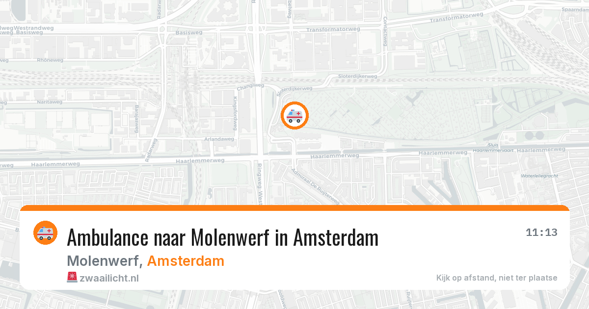 Ambulance naar Molenwerf in Amsterdam — 2 aug 2026