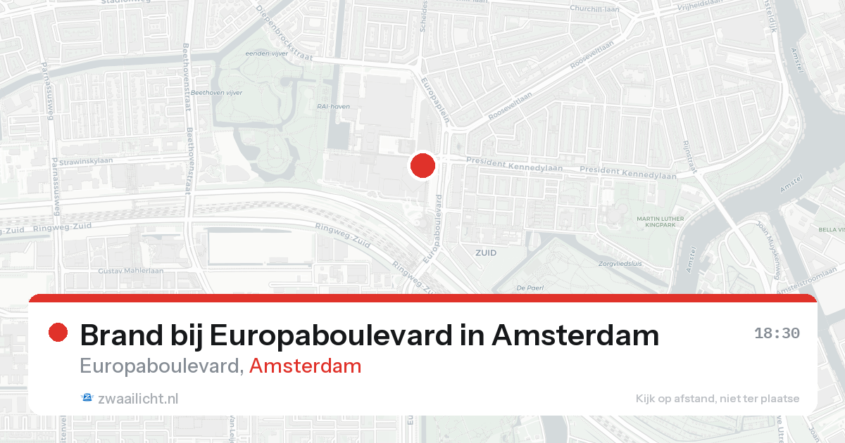 Brand bij Europaboulevard in Amsterdam — 26 jul 2026