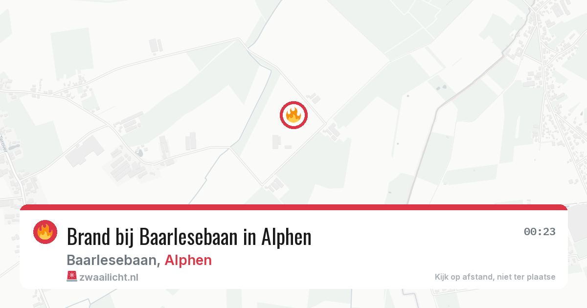 Brand bij Baarlesebaan in Alphen — 25 apr 2026