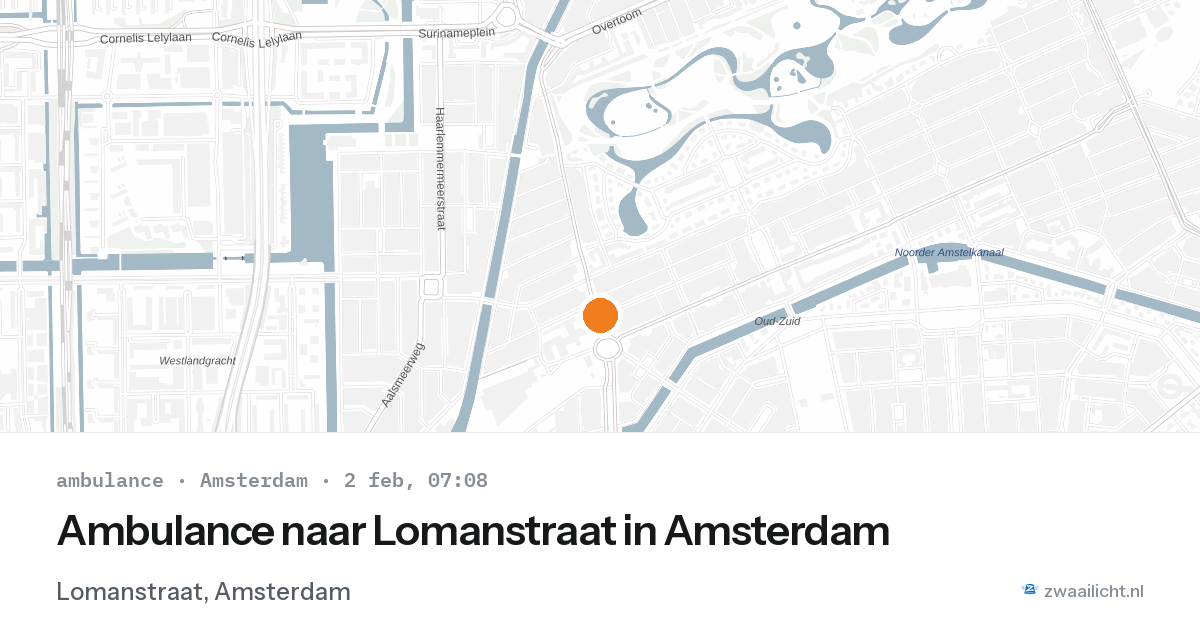 Ambulance naar Lomanstraat in Amsterdam — 2 feb 2026