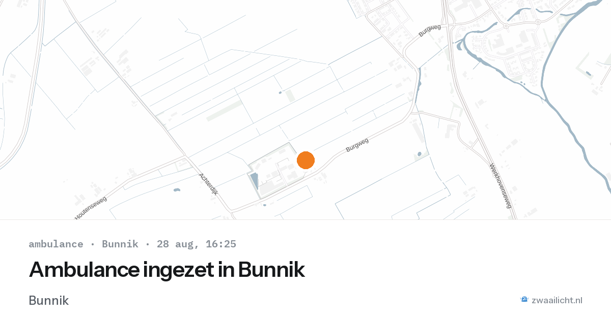 Ambulance ingezet in Bunnik — 28 aug 2026