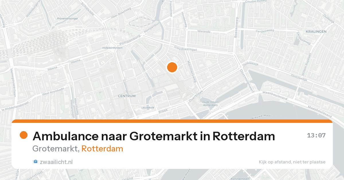 Ambulance naar Grotemarkt in Rotterdam — 24 aug 2026
