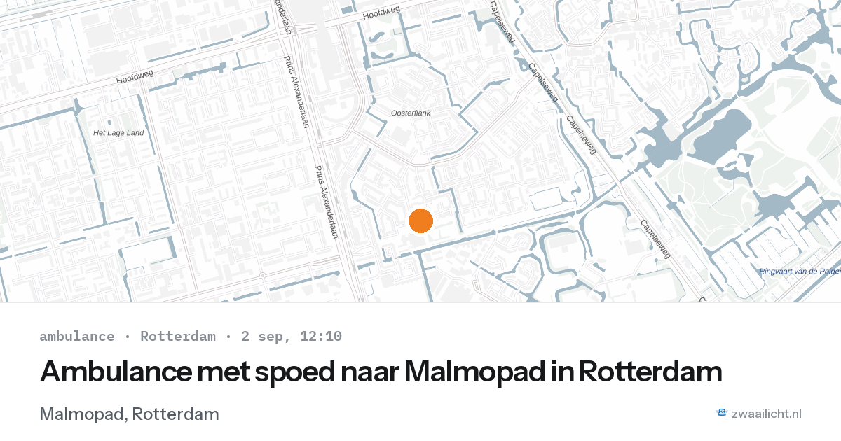 Ambulance met spoed naar Malmopad in Rotterdam — 2 sep 2026