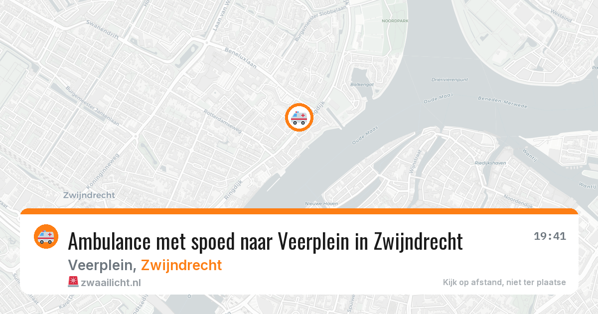 Ambulance met spoed naar Veerplein in Zwijndrecht — 12 jun 2026