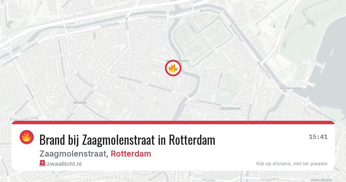 Brand bij Zaagmolenstraat in Rotterdam — 25 apr 2026