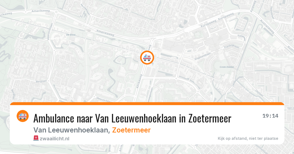 Ambulance naar Van Leeuwenhoeklaan in Zoetermeer — 30 apr 2026