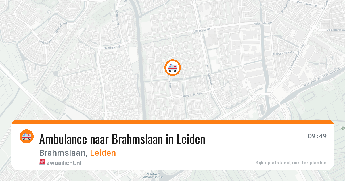 Ambulance naar Brahmslaan in Leiden — 29 jan 2026