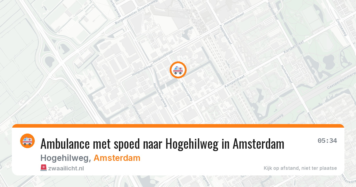 Ambulance met spoed naar Hogehilweg in Amsterdam — 30 jan 2026