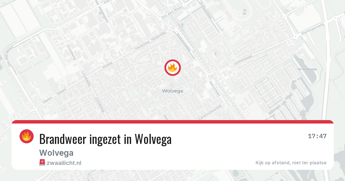 Brandweer ingezet in Wolvega — 22 apr 2026 | 🚨 Zwaailicht.nl