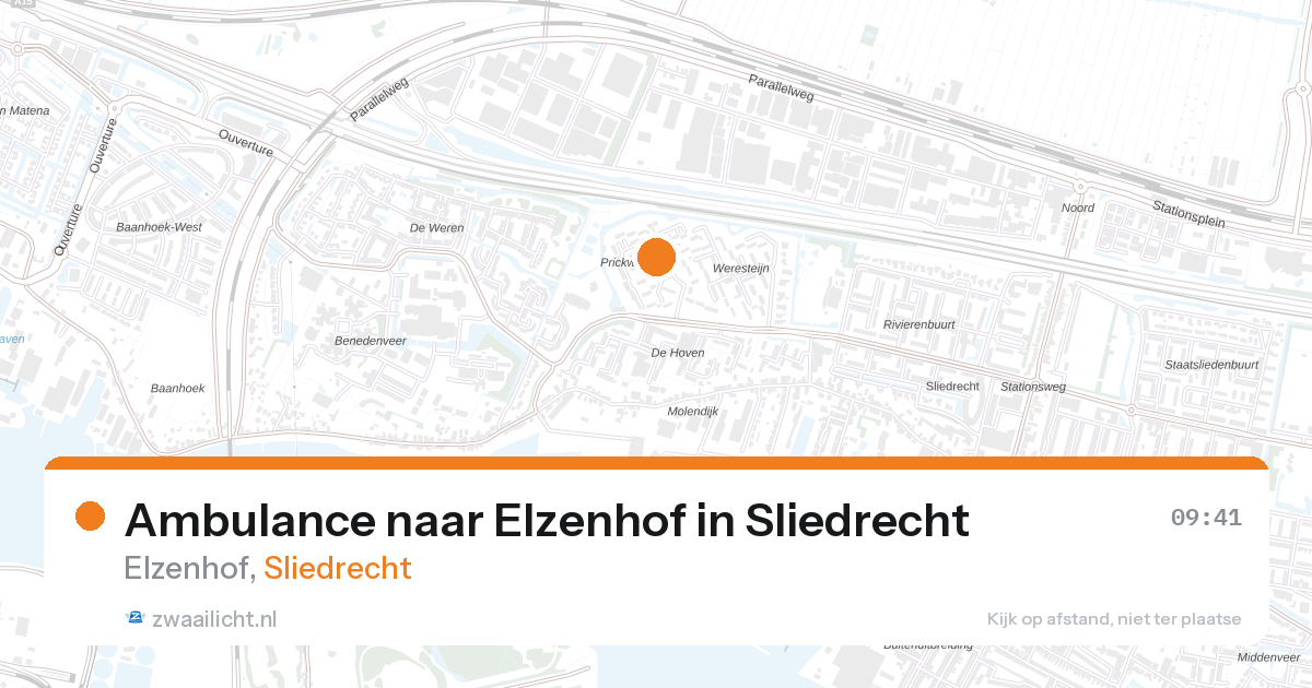 Ambulance naar Elzenhof in Sliedrecht — 16 mei 2026