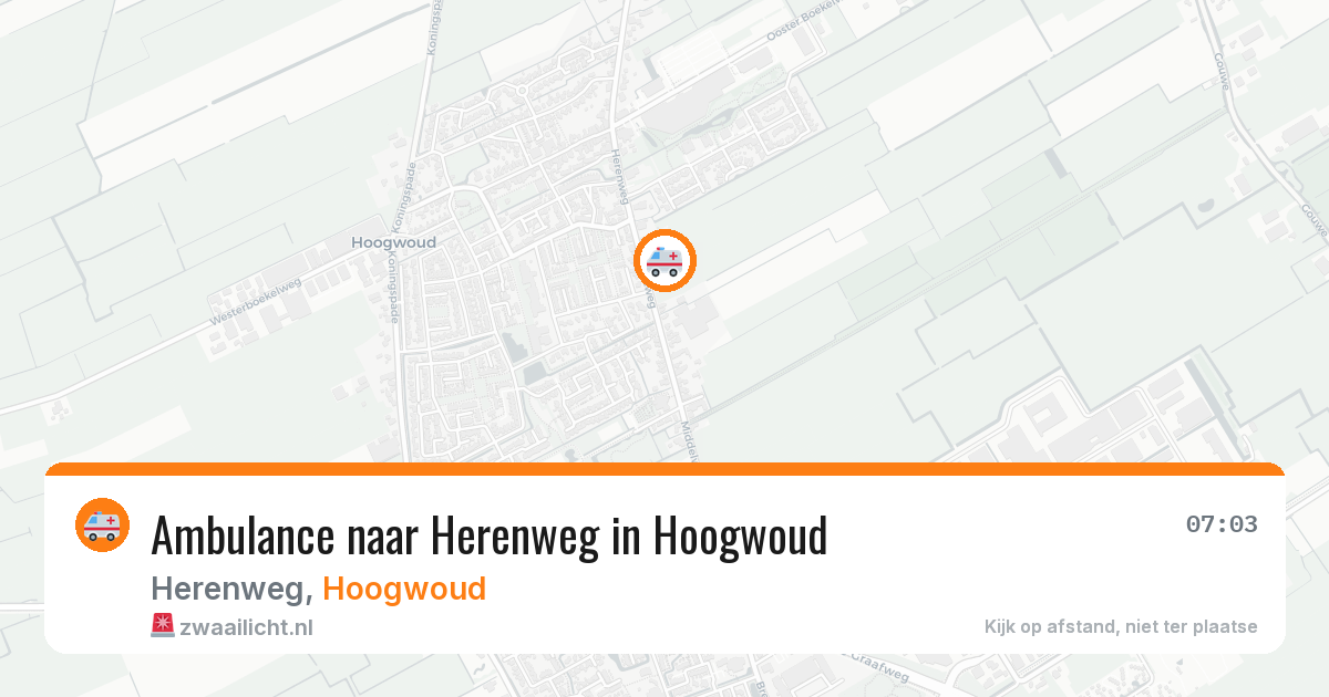 Ambulance naar Herenweg in Hoogwoud — 5 aug 2026