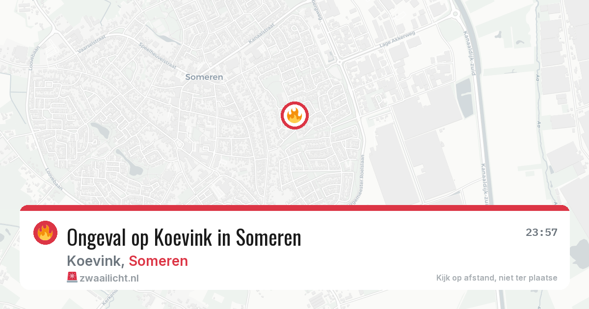 Ongeval op Koevink in Someren — 19 jun 2026