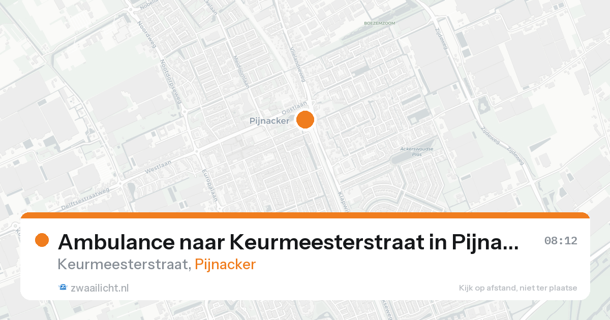 Ambulance naar Keurmeesterstraat in Pijnacker — 23 aug 2026
